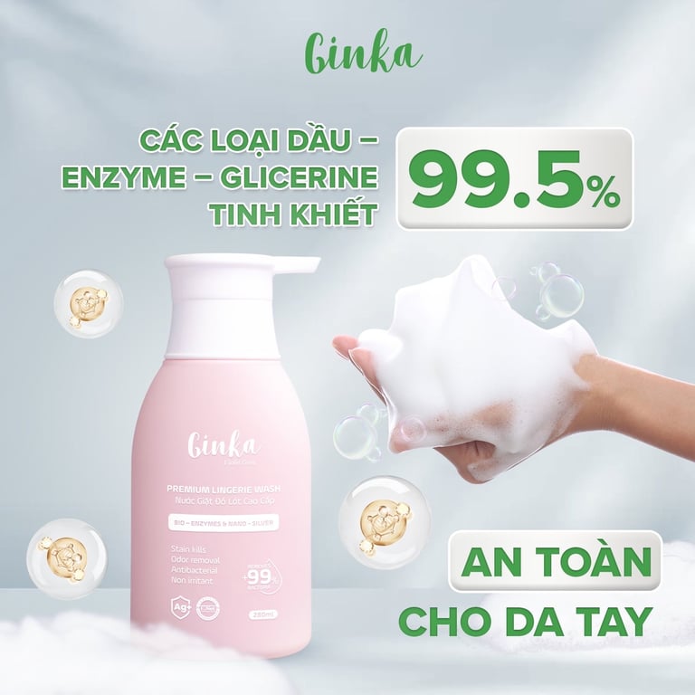 NƯỚC GIẶT ĐỒ LÓT SINH HỌC CAO CẤP GINKA