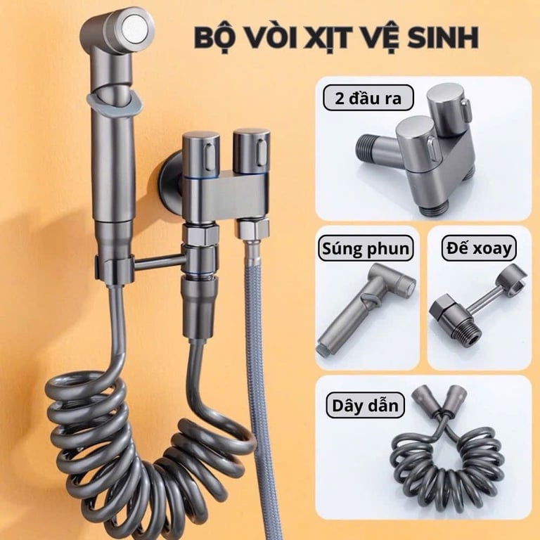 BỘ VÒI XỊT VỆ SINH TĂNG ÁP CAO CẤP KLB25