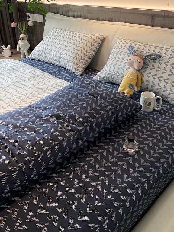 Bộ ga, vỏ gối, vỏ chăn chất cotton living siêu xịn