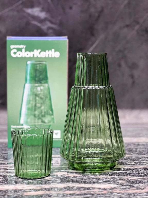 Bình nước tích hợp cốc uống 2 in 1 tuyệt đẹp Color Kettle IWVV phong cách Pháp tối giản và tinh tế.