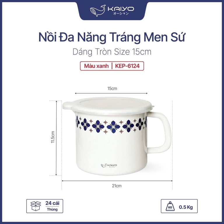 Nồi đa năng tráng men sứ kaiyo