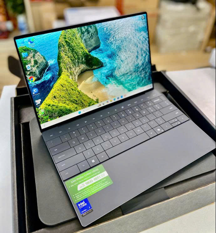 Laptop  Dell XPS13 9350 Ultra 7-258V | 32GB-8533Mhz DDR5(Onboard)/UnUpgrapded | 1TB NVMe SSD | 13.4 inch QHD Touch 2.5.K/No Pen/3C55Whr| None LAN Port| Win 11  Home 64 Bit | Office | Grey/Xám(PP9H1)