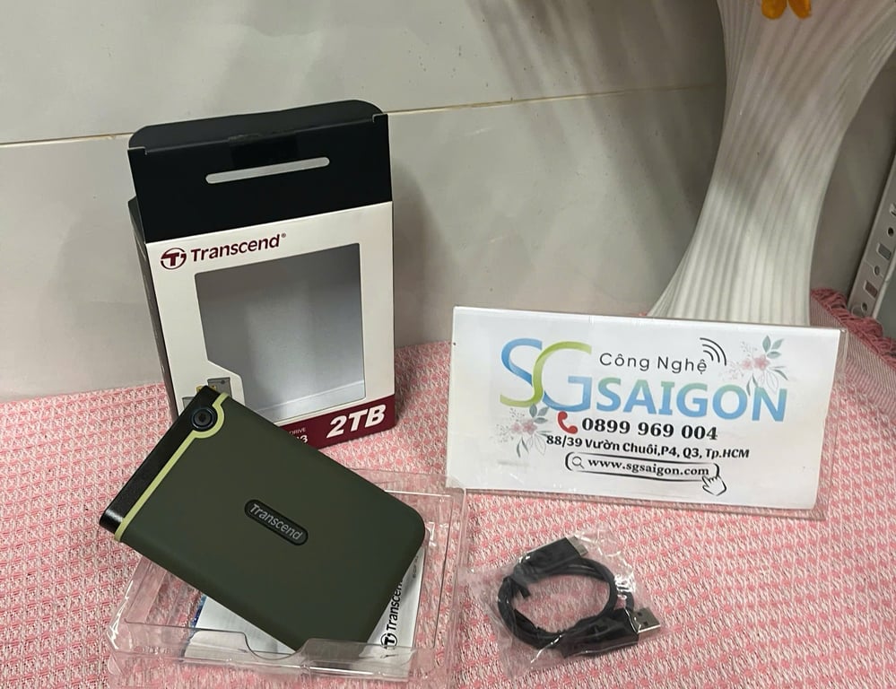 Ổ Cứng Di Động 2TB 2.5 inch Transcend Slim StoreJet M3G (TS2TSJ25M3G)