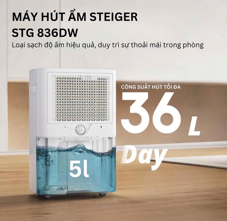 Máy hút ẩm Steiger STG - 836DW