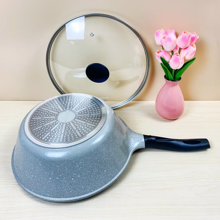 CHẢO SÂU LÒNG MARBLE STONE 7 LỚP 30CM LOCK&LOCK LCA6305D