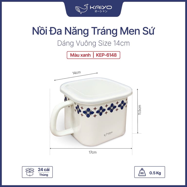 Nồi đa năng tráng men sứ kaiyo