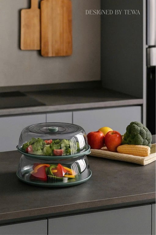 SET 3 HỘP ÚP THỨC ĂN XẾP TẦNG TEWA JAPAN