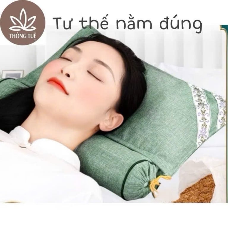 Gối Thảo Dược Ngải Cứu Giúp Ngủ Sâu Giấc - Giảm Đau Mỏi Vay Gáy
