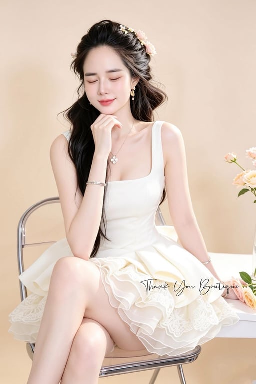 ThankYou - Váy Triệu Lộ Tư kèm nơ lưng - sz S eo 68cm