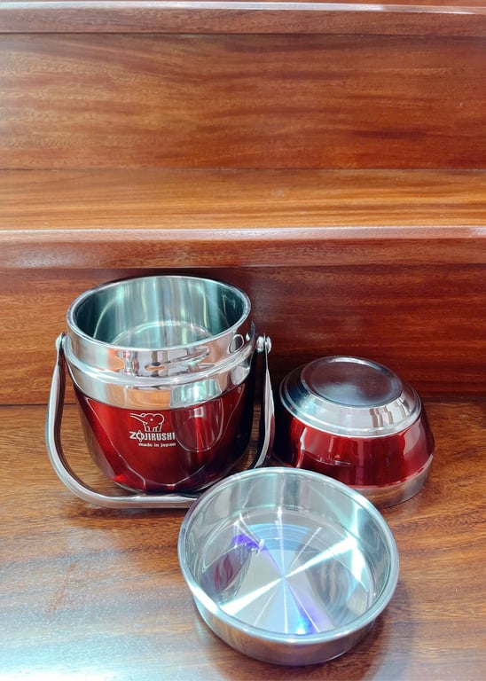 Cặp lồng cơm Inox Zojirushi - màu đỏ