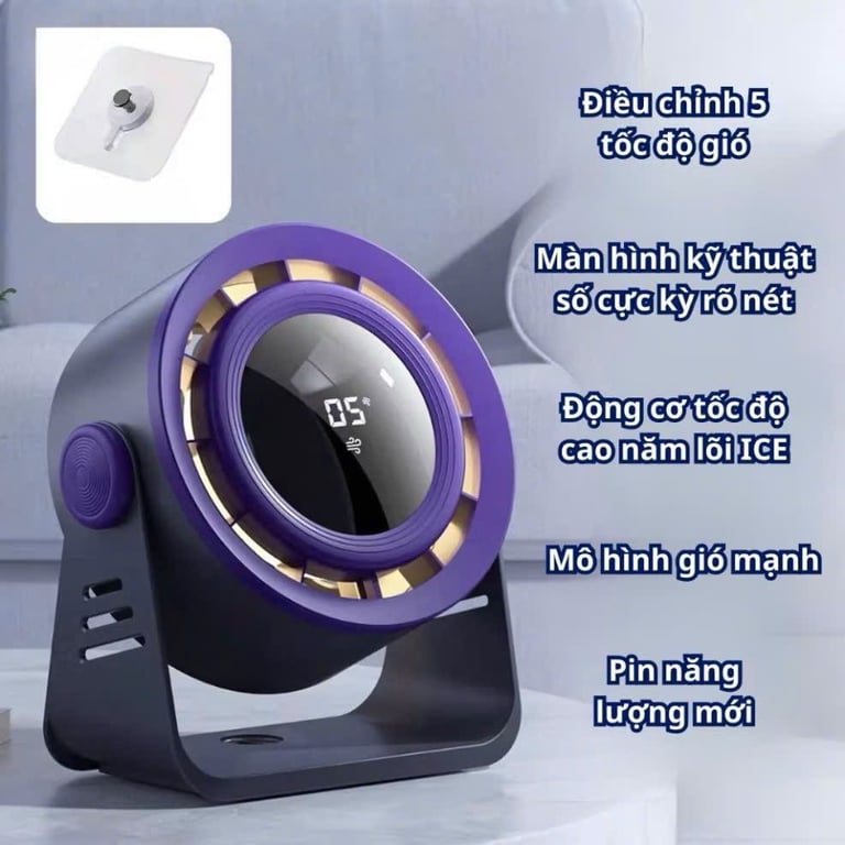 QUẠT ĐỂ BÀN TÍCH ĐIỆN KHÔNG DÂY