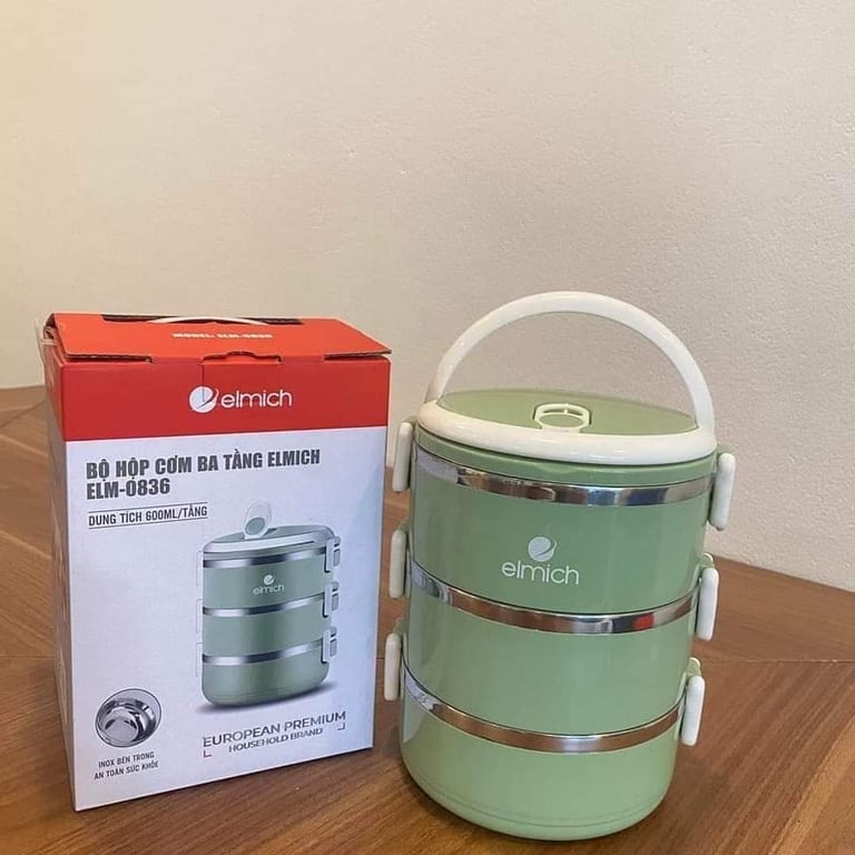 Hộp cơm 3 tầng inox của Elmich