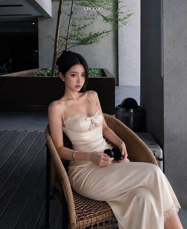 Đầm lụa cao cấp brand CHOCOO