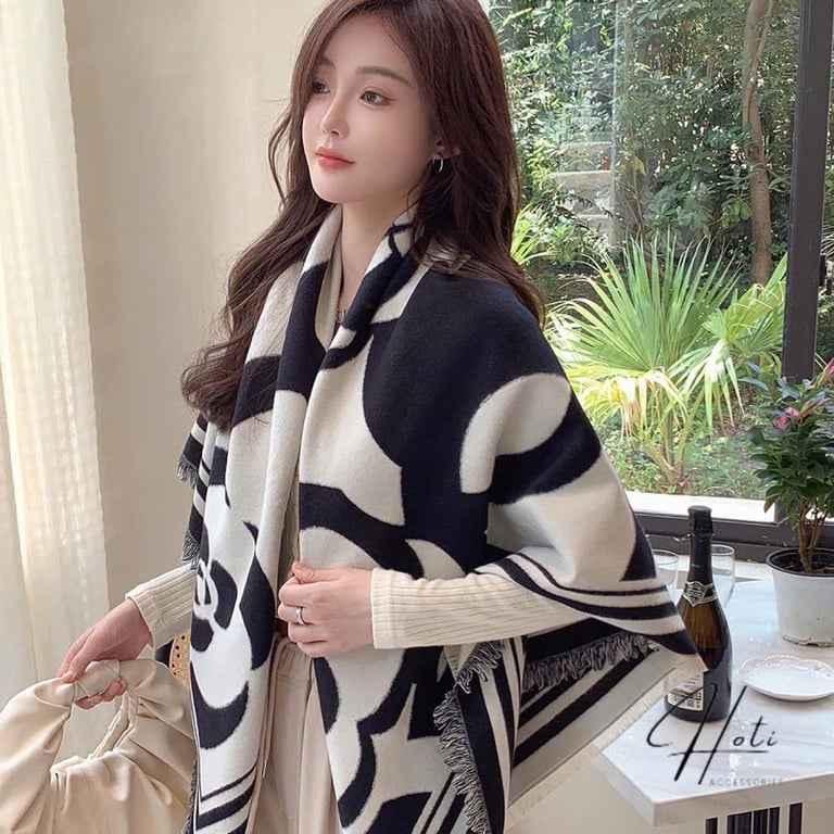 Khen len mềm mịn siu ấm,Khổ to 186 x 65 quàng bao phê