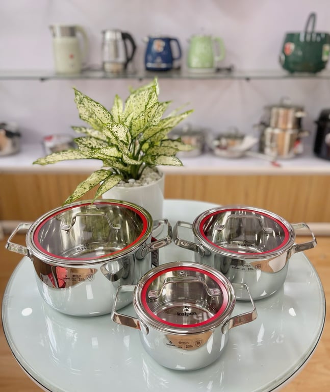 BỘ NỒI INOX 3 LỚP LIỀN KHỐI KALPEN EMER EM1