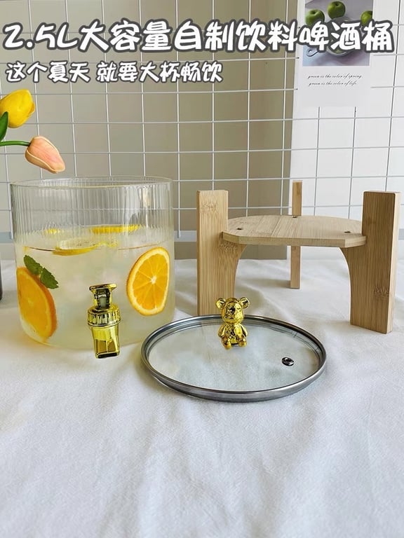 Bình đựng nước thủy tinh có vòi cao cấp