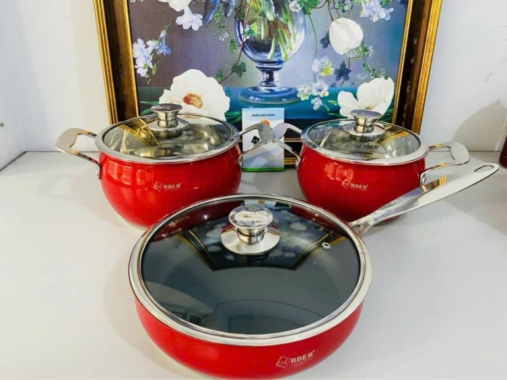 BỘ NỒI TỪ CHẢO CAO CẤP 5 MÓN ARBER AN06 SANG TRỌNG (an06smd)