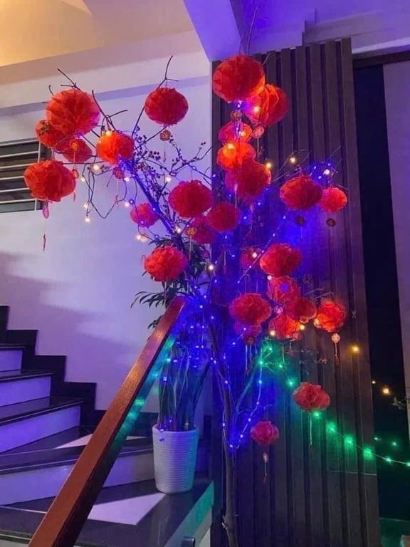 COMBO 20 LỒNG ĐÈN GIẤY ĐỎ 25CM