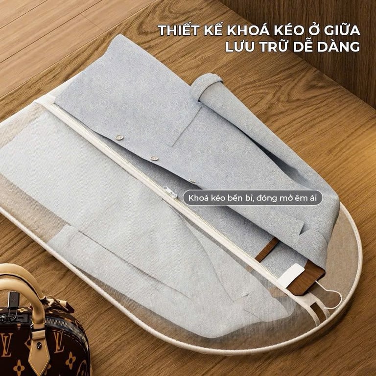 SET 5 TÚI ĐỰNG QUẦN ÁO CHẤT LIỆU PEVA CAO CẤP GHA504