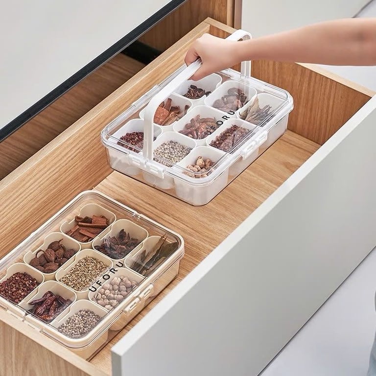 HỘP ĐỰNG ĐỒ KHÔ 9 NGĂN UFORU UF688