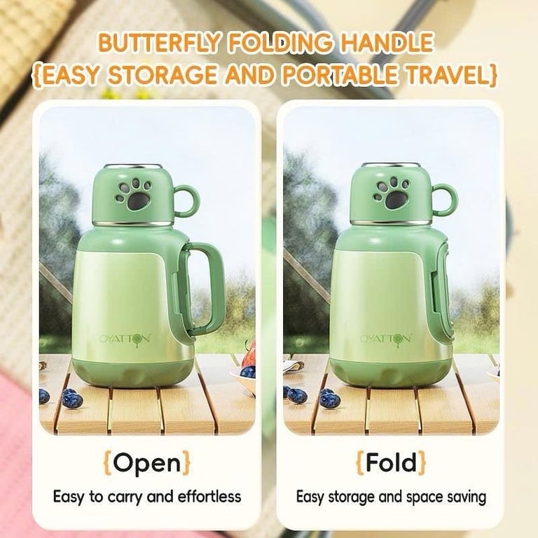 Bình giữ nhiệt chân mèo inox 316 OYATTON 1000ml - O52