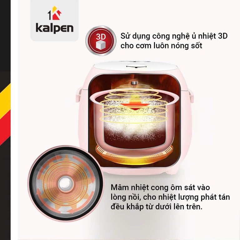 NỒI CƠM ĐIỆN KALPEN R10 DUNG TÍCH 1L  🇩🇪