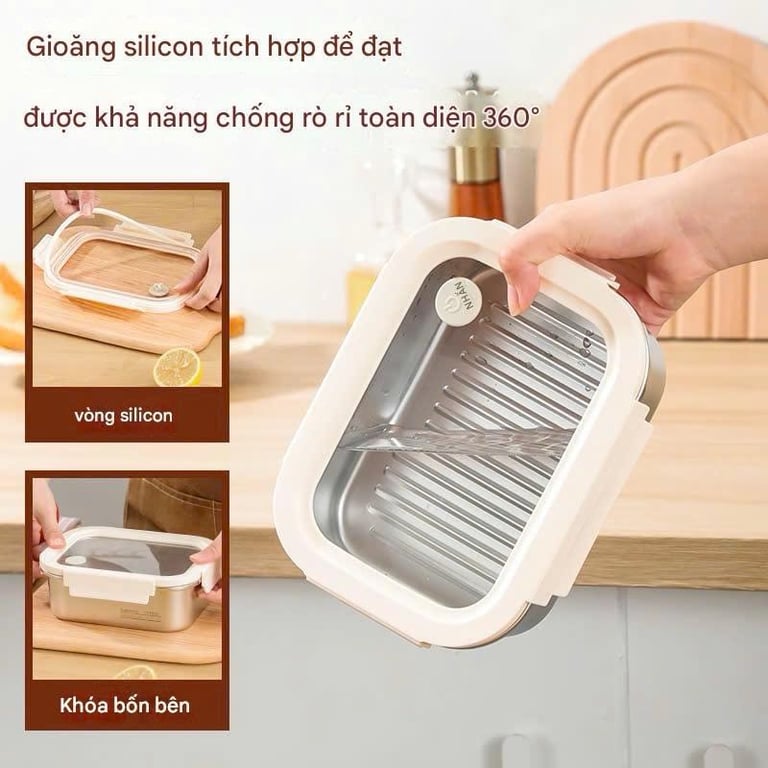 Hộp đựng thực phẩm inox 304 - RK831