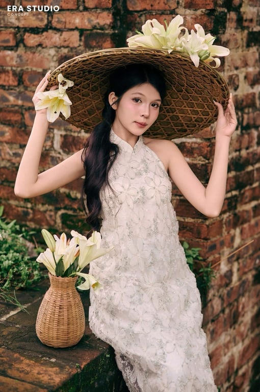 Yếm xanh hoa nổi