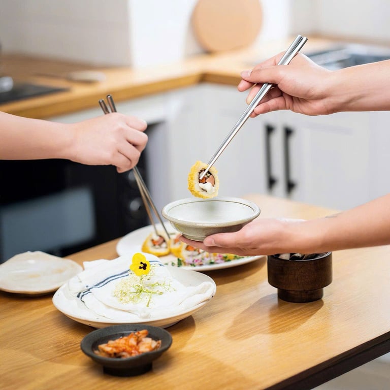 Set 10 đôi đũa inox 316 HAATZ Hàn Quốc