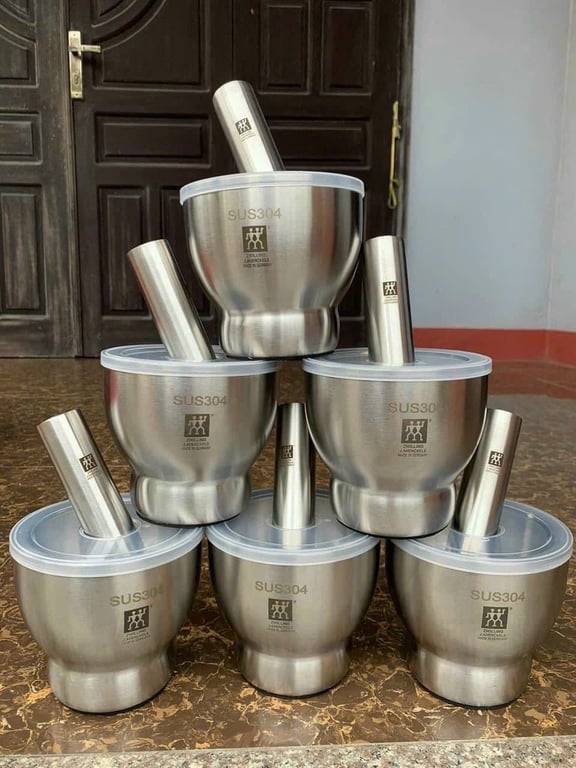 bộ Chày cối Inox 304  cỡ sz 13cm zwilling