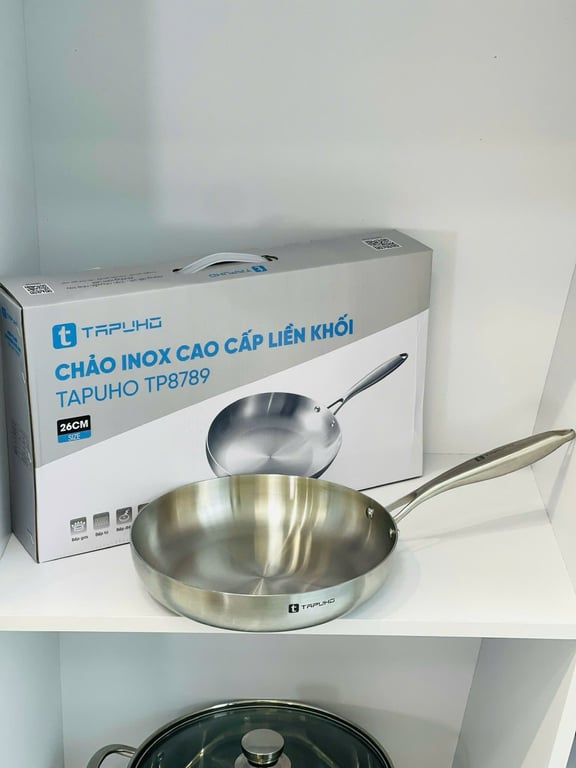 CHẢO INOX 3 LỚP LIỀN KHỐI – SIZE 26CM TAPUHO