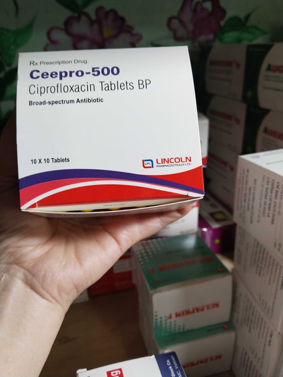 Ciprofloxacin 500mg ấn h/100v