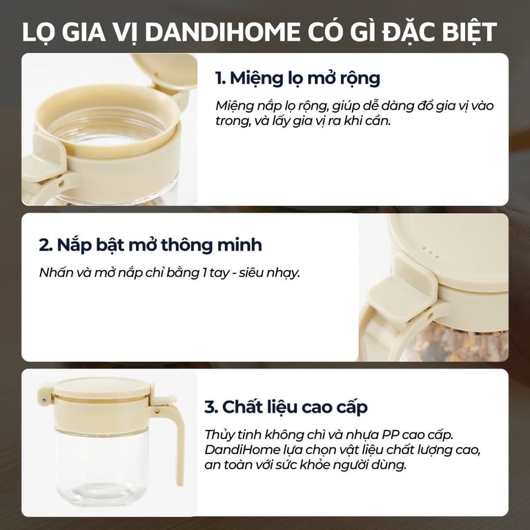 LỌ ĐỰNG GIA VỊ DANDIHOME