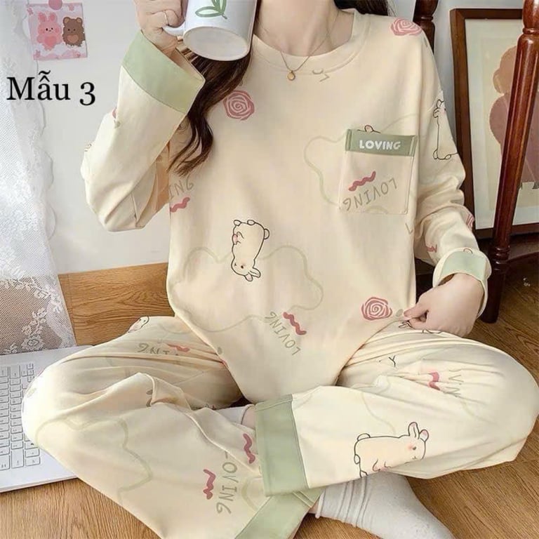 set dài tay mặc nhà