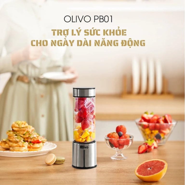 MÁY XAY SINH TỐ CẦM TAY OLIVO PB01