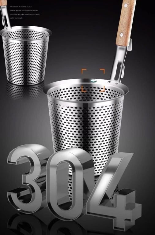 RK652 - VỢT THỦNG TRẦN BÚN PHỞ INOX 304 SIZE 16CM