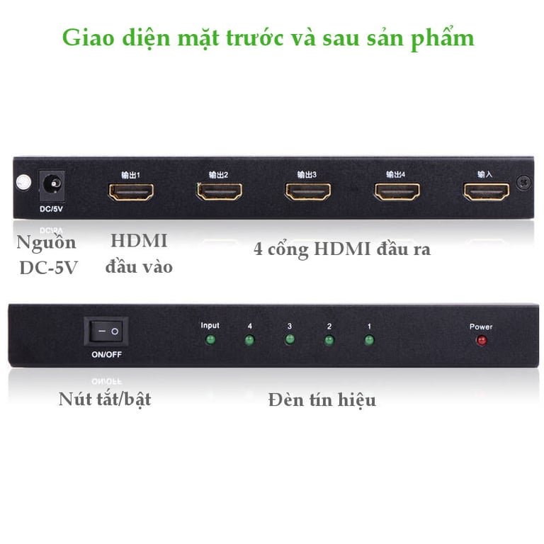 Bộ Chia Cổng HDMI 1 ra 4 Hỗ Trợ full HD, 4K*2K@30Hz Chính Hãng Ugreen 40202
