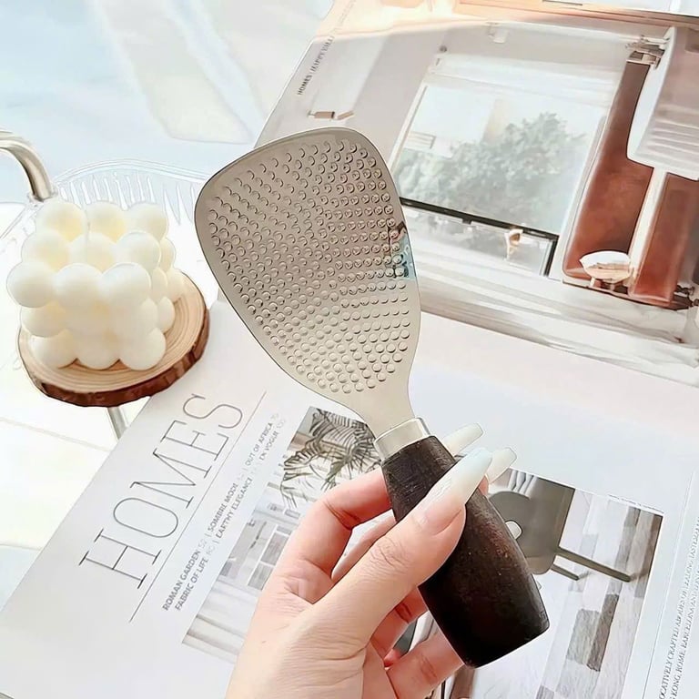 Set 2 Muôi cơm inox cán gỗ