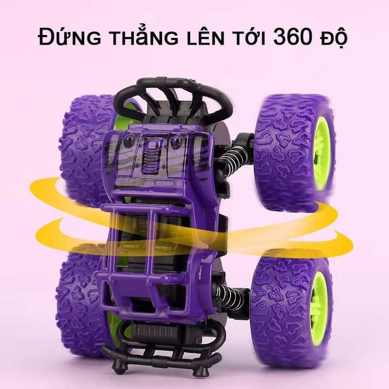 Xe địa hình mạnh mẽ chạy đà quán tính không cần Pin - Nhào Lộn Xoay 360 Độ Cho Bé