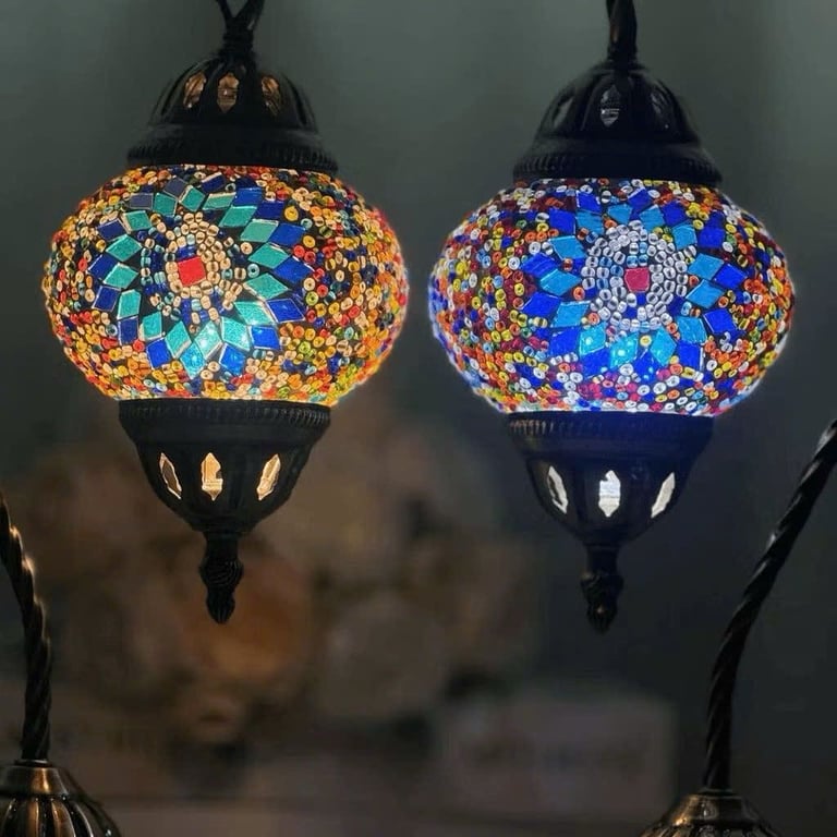 ĐÈN BÀN THIÊN NGA THỦY TINH