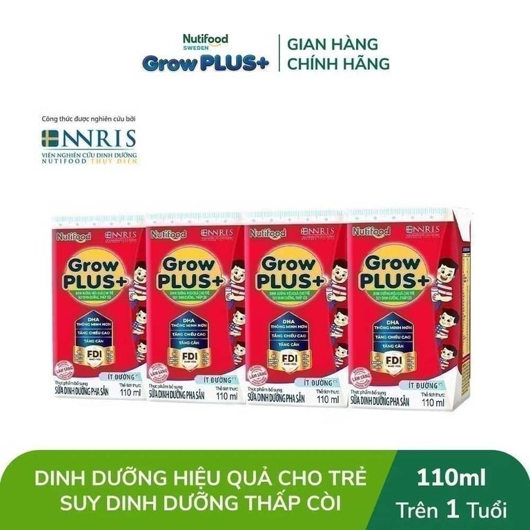 Sữa bột pha sẵn GrowPLUS+ (Suy dinh dưỡng) - 110ml