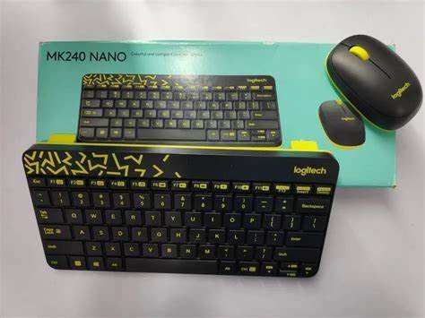 Bộ Phím Chuột Không Dây LOGITECH MK240 NANO WIRELESS (USB/ĐEN)