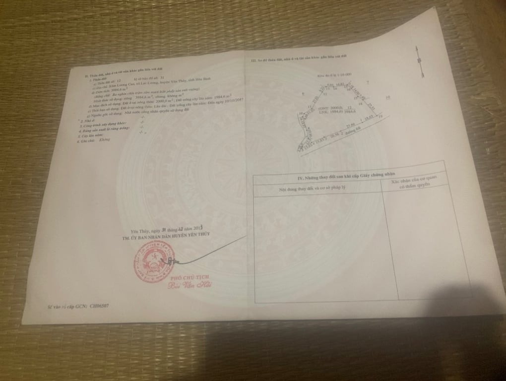 Lạc Lương, Yên Thủy,Hòa Bình (2000m2,1000m2TC)