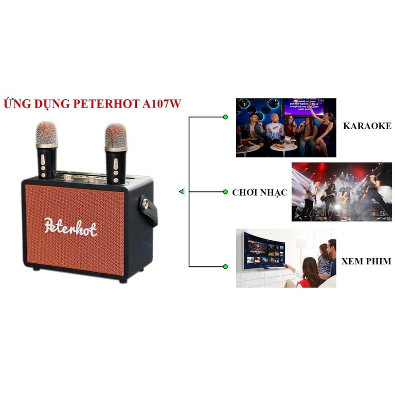 LOA BLUETOOTH NGHE NHẠC KHÔNG DÂY TẶNG KÈM 2 míc cực đã !!