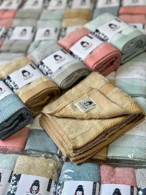 set 10c Khăn mặt sợi tre Geisha – Nhật Bản 🇯🇵