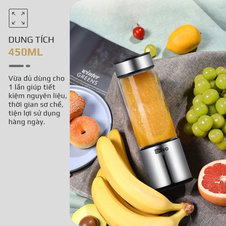 MÁY XAY SINH TỐ CẦM TAY OLIVO PB01