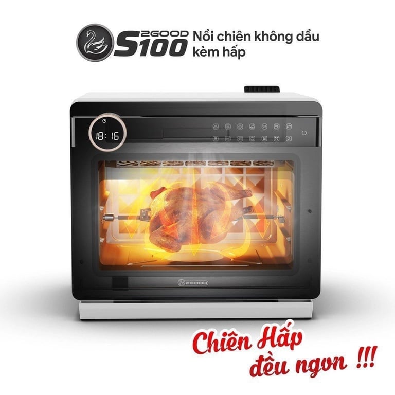 nồi chiên kèm hấp 2Good S100.