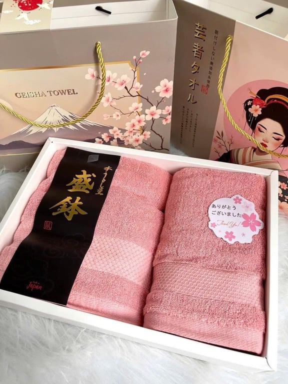 Combo Khăn Tắm Geisha Nhật Bản
