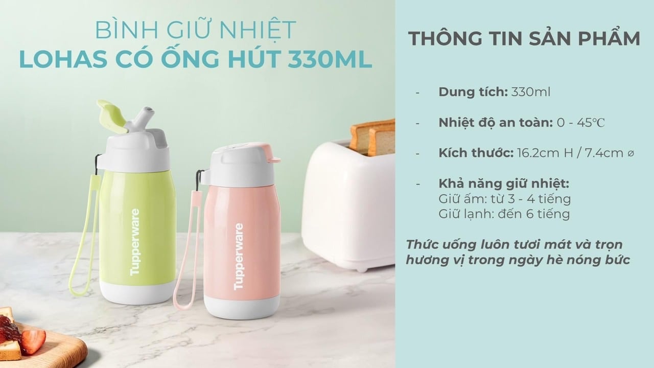 Bình giữ nhiệt mini lohas 330ml tupp