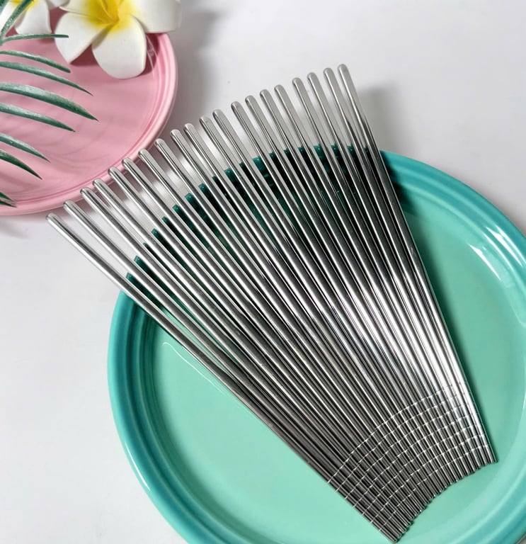 SET 10 ĐÔI ĐŨA CHÂN KHÔNG RAION NHẬT BẢN INOX 304 CAO CẤP